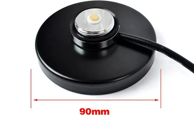 Alt view image 3 of 7 - HYS 90mm NMO Mount Magnetic Base for Car Bus Taxi Mobile Radio Antenna W/5M(16.4ft) RG58 Coaxial Cable PL-259 Plug