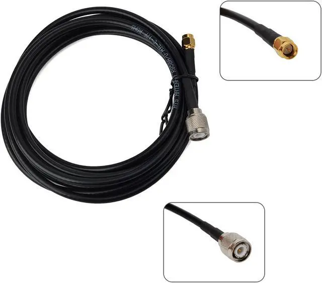 Alt view image 7 of 7 - HYS 433Mhz 3dbi Omni Antenna 50 Ohm GSM Aerial W/3M(9.8ft) RG58 Coaxial Cable SMA Male and Mounting Bracket