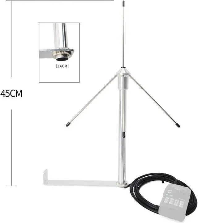 Alt view image 2 of 7 - HYS 433Mhz 3dbi Omni Antenna 50 Ohm GSM Aerial W/3M(9.8ft) RG58 Coaxial Cable SMA Male and Mounting Bracket