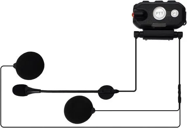 Alt view image 7 of 7 - HYS Motorcycle Bluetooth Motorbike Helmet Waterproof Headset Wireless Dongle for BaoFeng/Kenwood/WouXun/PuXing Walkie Talkie