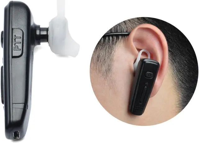 Alt view image 5 of 7 - HYS Wireless Bluetooth PTT Headset Earpiece Wireless Headphone  Zello App Samsung Huawei Android Phone
