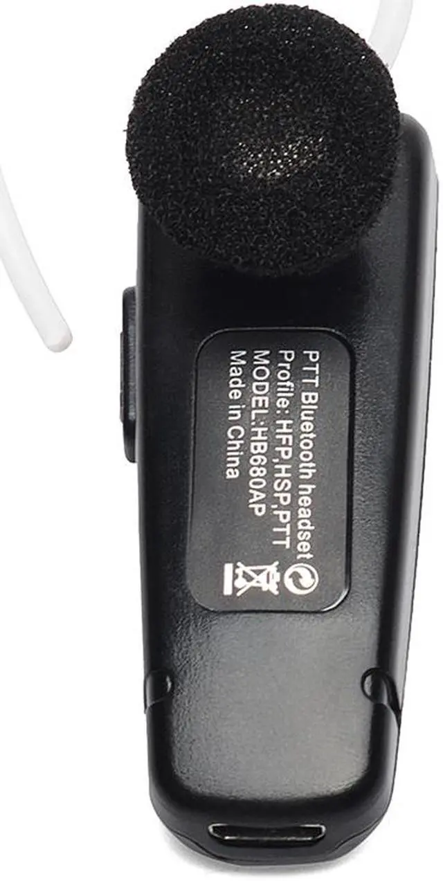Alt view image 3 of 7 - HYS Wireless Bluetooth PTT Headset Earpiece Wireless Headphone  Zello App Samsung Huawei Android Phone