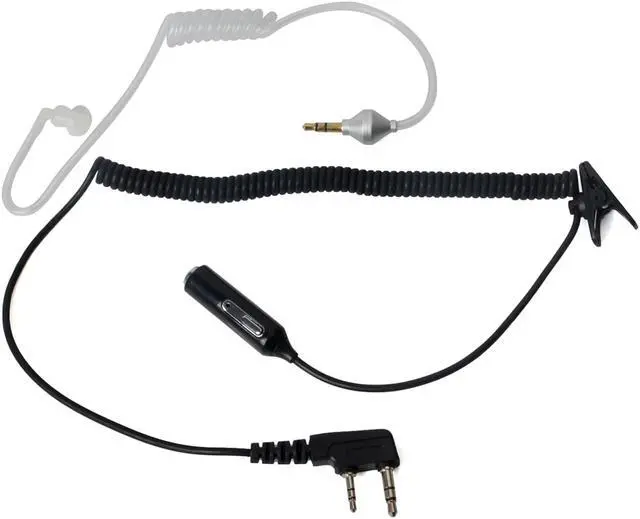 Alt view image 4 of 5 - 10PCS Air Acoustic Tube Headset Walkie Talkie K Port Earphone PTT With Microphone For Baofeng Radio UV-5R 888s