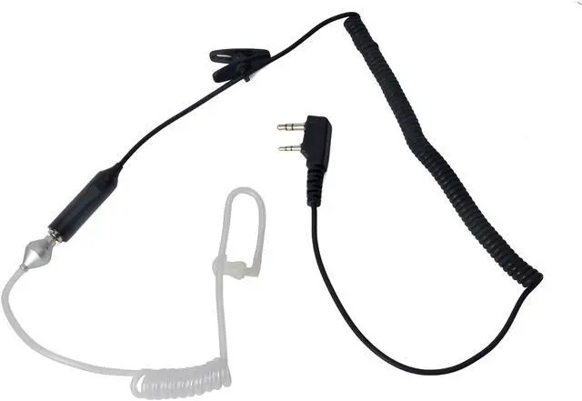 Alt view image 3 of 5 - 10PCS Air Acoustic Tube Headset Walkie Talkie K Port Earphone PTT With Microphone For Baofeng Radio UV-5R 888s