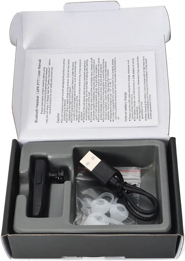 Alt view image 7 of 7 - HYS Wireless Bluetooth PTT Headset Earpiece Wireless Headphone  Zello App Samsung Huawei Android Phone
