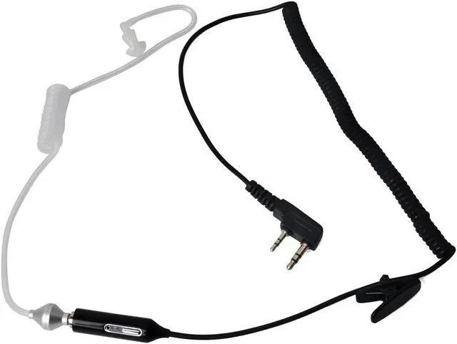 Alt view image 5 of 5 - 10PCS Air Acoustic Tube Headset Walkie Talkie K Port Earphone PTT With Microphone For Baofeng Radio UV-5R 888s