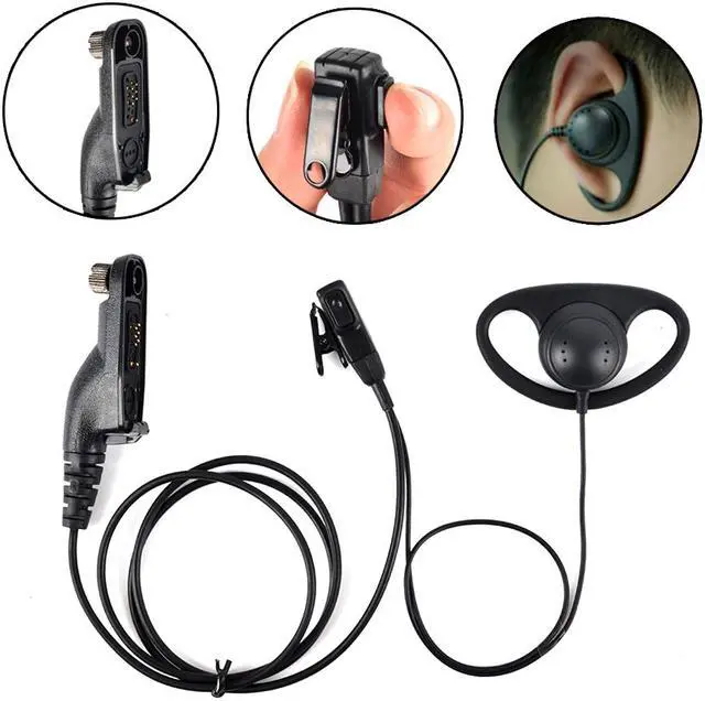Alt view image 6 of 7 - Headphone Ear Loop Earpiece PTT for Motorola APX4000 APX2000 APX6000 XPR6300 DP4800 DP3400 XIR P8200 P8268