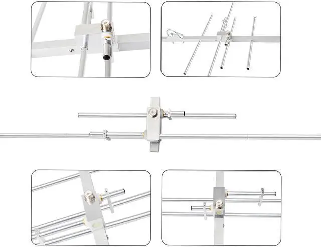 Alt view image 4 of 5 - HYS Yagi Antenna Dual Band 9.5/11.5dBi VHF/UHF Antenna for Baofeng Yaesu Kenwood Radio Mobile radio Repeater Base stations