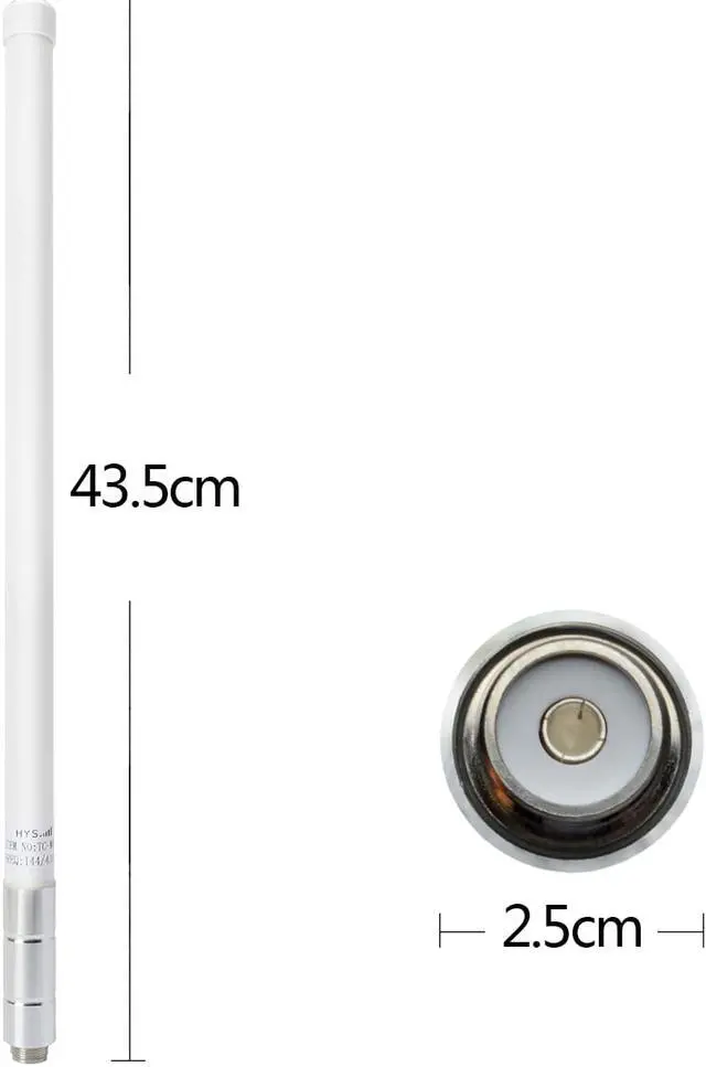 Alt view image 4 of 4 - HYS Dual Band 144/430MHz Antenna VHF/UHF SO239  Antenna with Mounting Bracket  For Amateur Car Mobile Radio