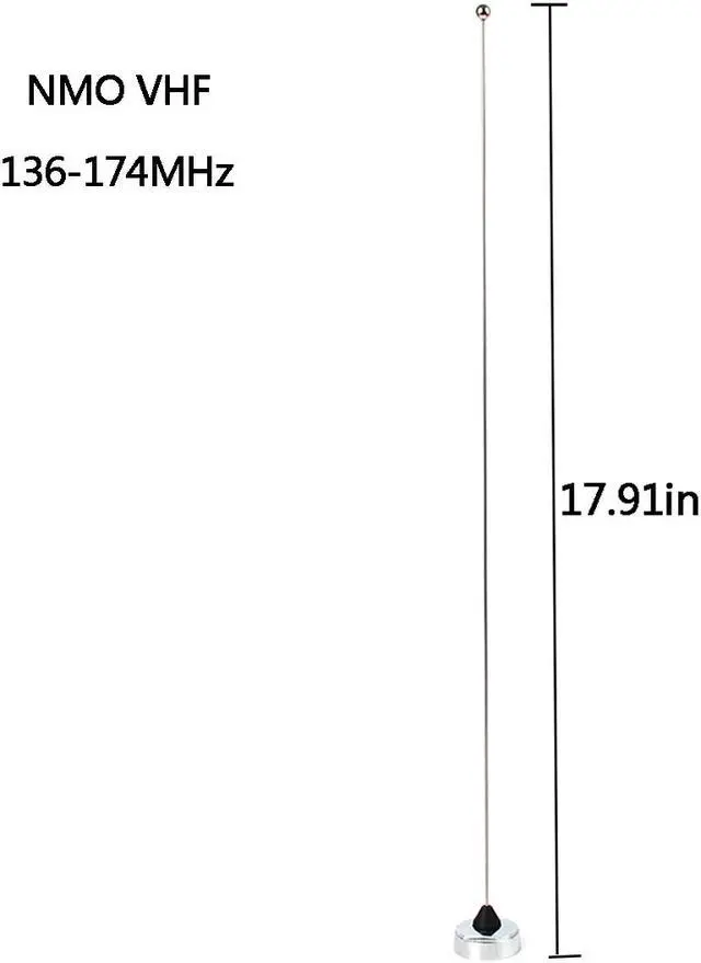 Alt view image 2 of 4 - HYS VHF NMO 136-174 Mhz Antenna with 13.12ft RG58 Coax Cable NMO to UHF PL259 Connector for Yaesu Kenwood HYT Icom Mobile Radios