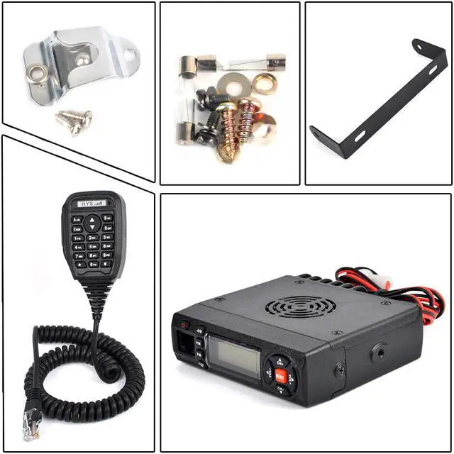 Alt view image 6 of 7 - HYS 15W Dual Band VHF/UHF Car Mobile Radio FM Transceiver 136-174/400-490MHz FM Transceiver Amateur Ham Radio with USB Cable
