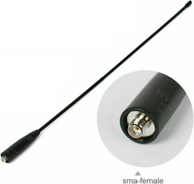 Alt view image 6 of 7 - VHF/UHF 144/430Mhz Antenna Dual Band SMA Female  Antenna with Battery Case For Baofeng UV5R