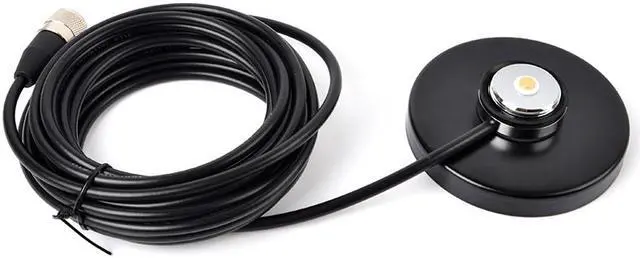 Alt view image 2 of 7 - HYS 90mm NMO Mount Magnetic Base with RG58 Coaxial Cable for Car Bus Taxi Mobile Radio Antenna