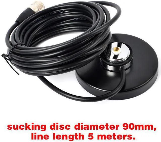 Alt view image 4 of 7 - HYS 90mm NMO Mount Magnetic Base with RG58 Coaxial Cable for Car Bus Taxi Mobile Radio Antenna