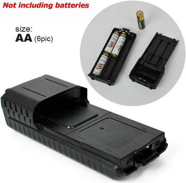 Alt view image 4 of 4 - Extended 6X AA Battery Case for Baofeng UV-5R UV-5R+ Plus UV-5RB UV-5RE Walkie Talkie