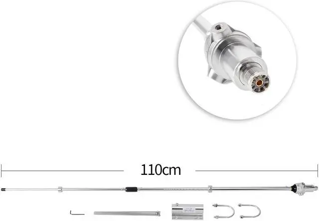 Alt view image 5 of 6 - HYS 350-500Mhz Mobile Radio 100Watt Antenna UHF Alterable Frequency Aluminum Alloy Mobile Antenna for 350-500Mhz Device Repeater Motorola Kenwood Icom Midland Mobile FM Transceiver Radio