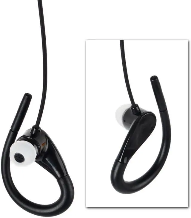 Alt view image 7 of 7 - HYS 2 Pin C Shape Earpiece PTT Mic Headset Headphone for Motorola Handheld Radio CLS1110 CLS1410 CLS1413 CP200 CP040