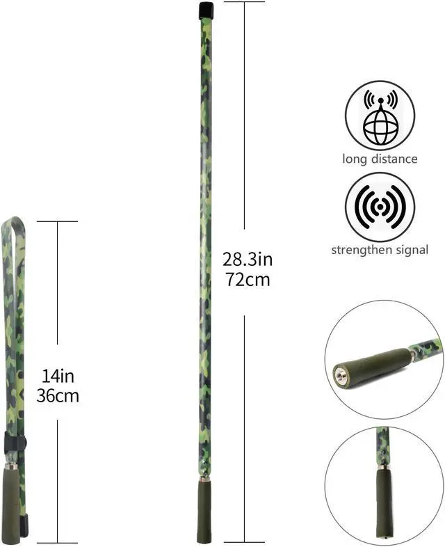 Alt view image 6 of 7 - CS Tactical Scanner Antenna SMA-Male Dual Band VHF UHF Foldable Antenna For TYT Yaesu Puxing Radio Scanner Walkie Talkie