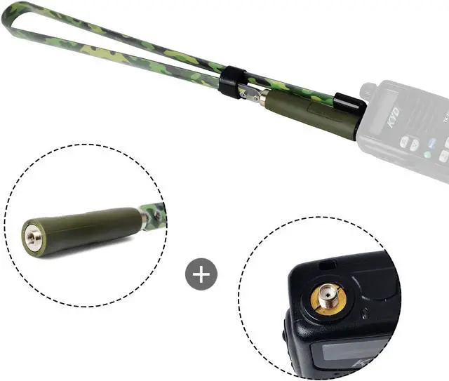 Alt view image 7 of 7 - CS Tactical Scanner Antenna SMA-Male Dual Band VHF UHF Foldable Antenna For TYT Yaesu Puxing Radio Scanner Walkie Talkie