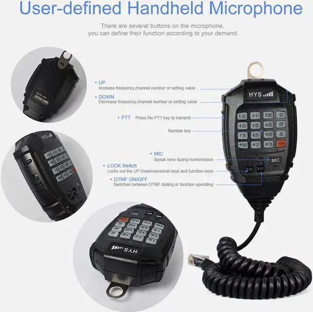 Alt view image 3 of 6 - Car Two-Way Radio Station 200CH 45W High Power UHF Mobile Radio Car Radio Ham Mobile Radio Transceiver Radio Scanner