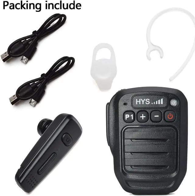 Alt view image 5 of 7 - Wireless Bluetooth Speaker Mic Shoulder Microphone With Wireless Bluetooth Earpiece Headset Earpiece for Android Zello KODIAK