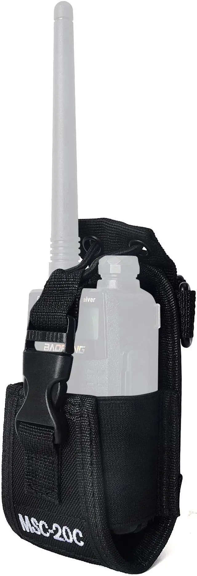 Alt view image 2 of 7 - Universal Walkie Talkie Bag Pouch with Adjustable Shoulder Strap Portable Radio Holder Case Multi-Function for Kenwood Motorola