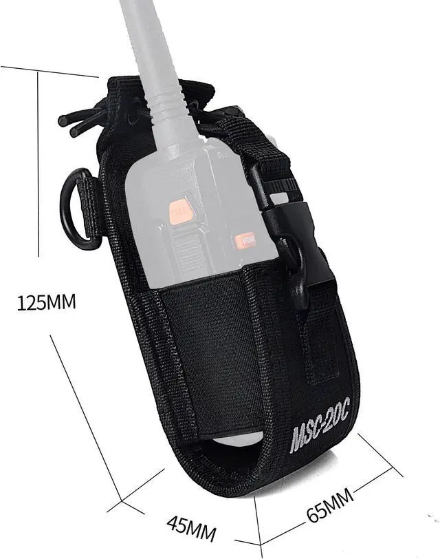 Alt view image 3 of 7 - Universal Walkie Talkie Bag Pouch with Adjustable Shoulder Strap Portable Radio Holder Case Multi-Function for Kenwood Motorola