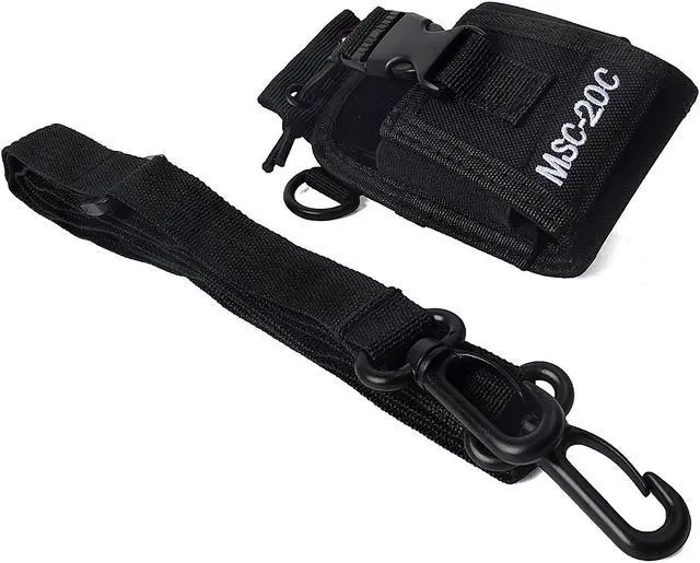 Alt view image 4 of 7 - Universal Walkie Talkie Bag Pouch with Adjustable Shoulder Strap Portable Radio Holder Case Multi-Function for Kenwood Motorola