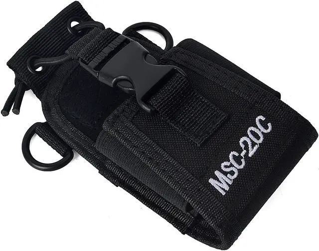 Alt view image 5 of 7 - Universal Walkie Talkie Bag Pouch with Adjustable Shoulder Strap Portable Radio Holder Case Multi-Function for Kenwood Motorola