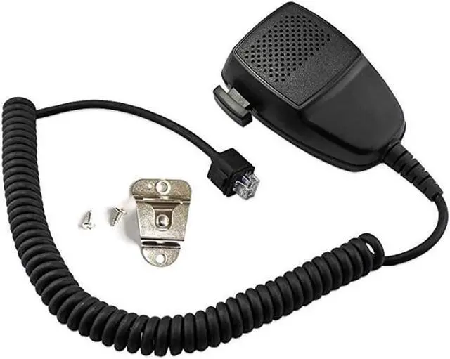 Alt view image 2 of 2 - HYS Compact RJ45 8-Pin Speaker Mic Microphone Handheld Speaker with Kevlar Reinforced Cable for Motorola Radio M140 CM160 CM200