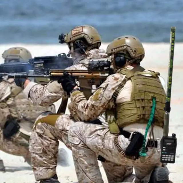 Alt view image 3 of 6 - CS Tactical Ham Radio Antenna SMA-Male Dual Band VHF UHF Foldable Camouflage Antenna for Yaesu Vertex TYT Radio Walkie Talkie