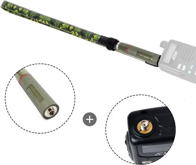 Alt view image 6 of 6 - CS Tactical Ham Radio Antenna SMA-Male Dual Band VHF UHF Foldable Camouflage Antenna for Yaesu Vertex TYT Radio Walkie Talkie
