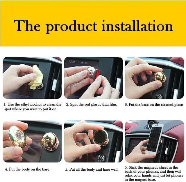 Alt view image 5 of 7 - Magnetic Car Phone Holder For iPhone 12 11 X Samsung Magnet Mount Car Holder Phone in Car Cell Mobile Phone Holder