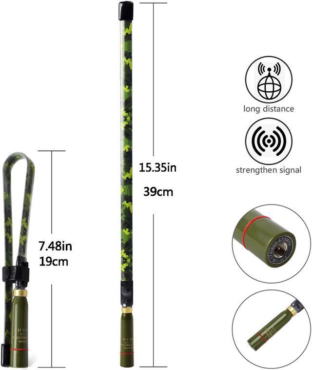 Alt view image 2 of 6 - HYS CS Tactical SMA Male Antenna Dual Band VHF/UHF 2m/70cm Ham Radio Antenna for Baofeng UV-3R,Yaesu VX-3R,VX-6R,FT-60R,TYT MD-380 Portable Walkie Talkie