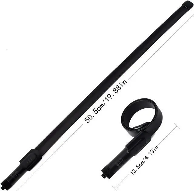 Alt view image 3 of 7 - HYS Tactical Antenna Dual Band VHF UHF Mini SMA-Female 144/430Mhz Flexible Antenna for Baofeng UV-5R UV82 GT-3 BF-F8HP Kenwood Two Way Radio