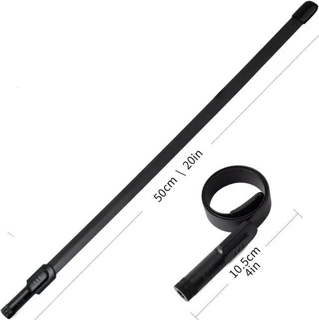 Alt view image 2 of 5 - HYS Tactical Antenna SMA-Male 50.5cm/19.88inch Foldable Dual Band VHF UHF Mini Flexible 144/430Mhz Antenna for Baofeng UV-3R Yaesu VX-6R FT-60R TYT Wouxun Two Way Radio