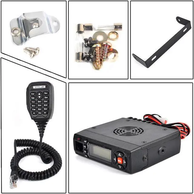 Alt view image 3 of 6 - HYS  15W Car Mobile Radio Dual Band VHF/UHF FM Transceiver 136-174/400-490MHz Amateur Car Radio