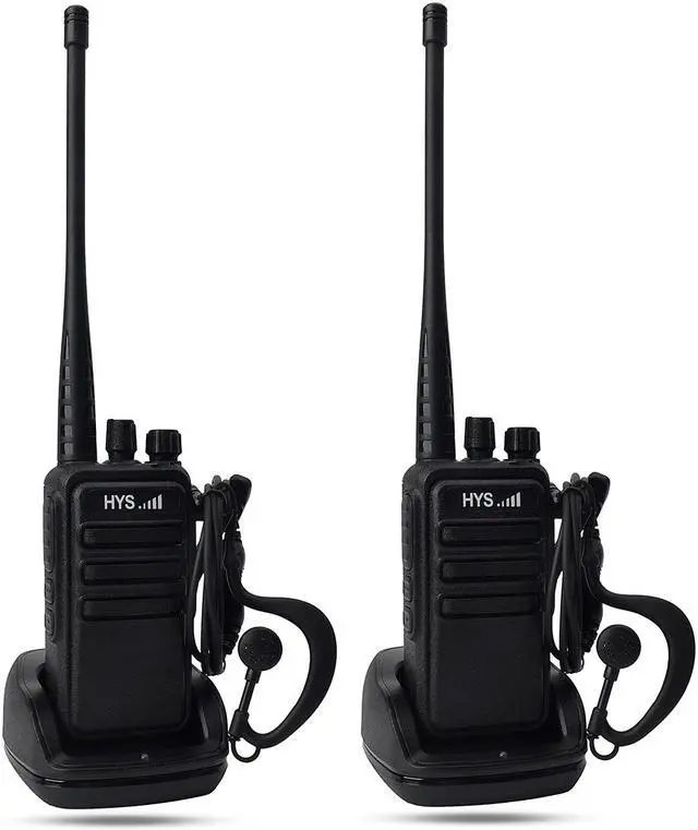 Main image of HYS Rechargeable Long Range Two-Way Radios with Earpiece  UHF 400-470MHZ Walkie Talkies Li-ion Battery and Charger