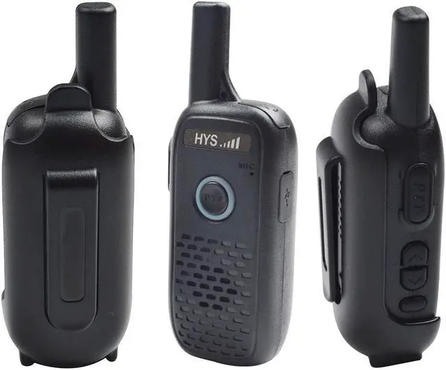 Alt view image 4 of 6 - HYS Portable Mini Walkie Talkies Rechargeable 16 Channels Long Range 400-470Mhz UHF Two Way Radios (Pack of 2)