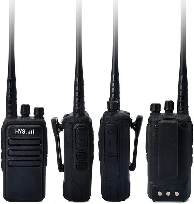 Alt view image 6 of 7 - HYS Rechargeable Long Range Two-Way Radios with Earpiece  UHF 400-470MHZ Walkie Talkies Li-ion Battery and Charger