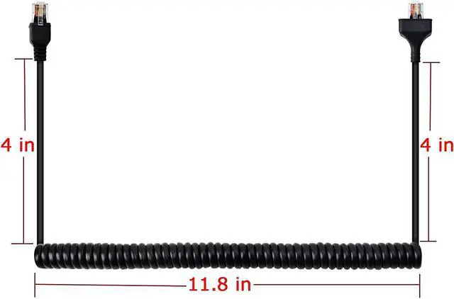Alt view image 2 of 6 - RJ-45 8 Pin to 8 Pin Replacement Microphone Cable Mic Cord for Kenwood Mobile Radio KMC-30 KMC-32 KMC-35 TK-7100 TK-760 TK-768 TK-780G M-261A TM-271A