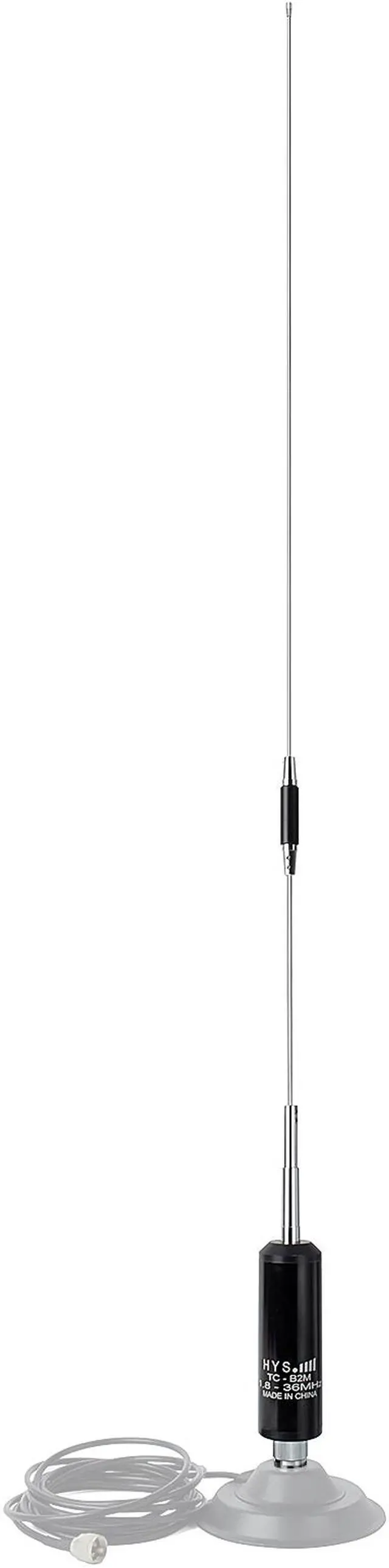 Alt view image 2 of 7 - HYS 1.8-36Mhz (160meter to 8meter) 50.7inch 120W Stainless Steel CB Mobile Base Antenna with PL259(UHF-Male) Connector for Yaesu Motorola Midland Icom Ham Mobile Radio Transceiver
