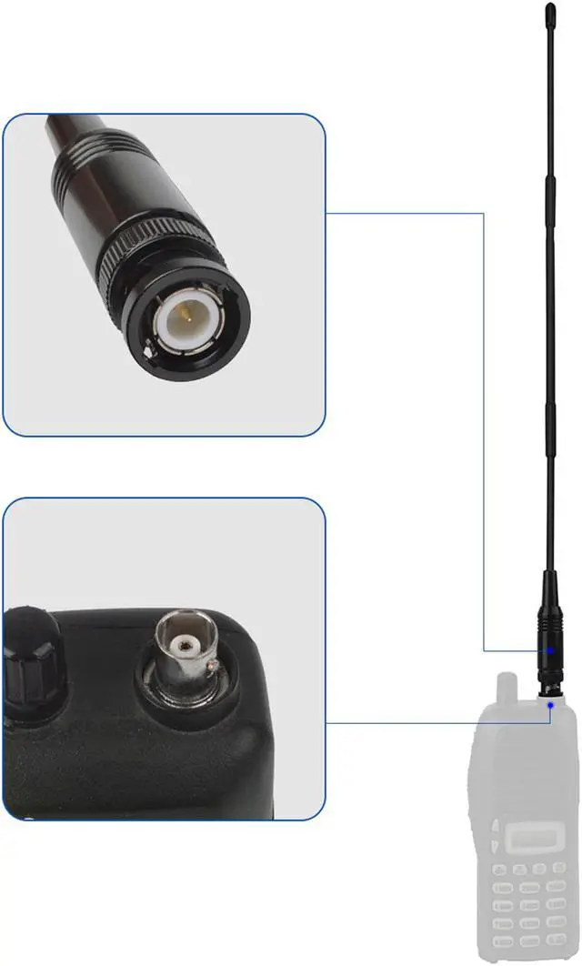 Alt view image 7 of 7 - HYS CB 11Meter 27Mhz BNC 16.1inch Antenna for Cobra HH50WXST HH50 MRHH350FLT C75WXST HH38WXST Midland 75-822 75-785 MHS75 Uniden BC75XLT PRO401HH BC125AT Handheld CB Radio Transceiver