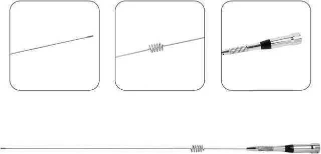 Alt view image 7 of 7 - HYS Dual Band VHF UHF Antenna 144/430Mhz 2Meter 70cm  31inch 785mm Stainless Steel Mobile Antenna PL259 (UHF-Male) Connector for Yaesu Motorola Midland Icom Ham Mobile Radio Transceiver