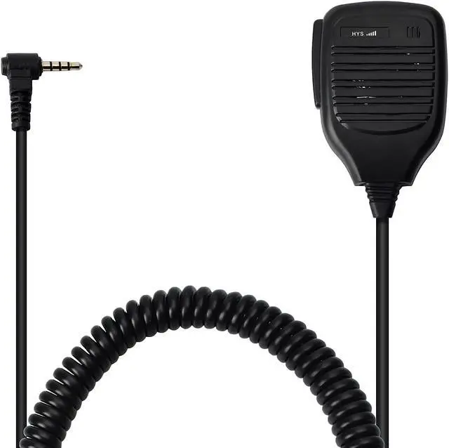 Alt view image 6 of 7 - HYS Speaker Mic with Reinforced Cable 1 Pin Handheld Shoulder Remote Speaker Microphone for Baofeng UV3R BF-T1 T6 for Yeasu VX-3R FT-40R FT-50R FT-60R FT-70D Two Way Radio (2pack)