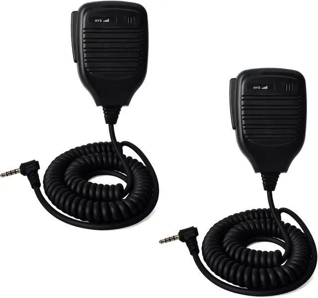 Main image of HYS Speaker Mic with Reinforced Cable 1 Pin Handheld Shoulder Remote Speaker Microphone for Baofeng UV3R BF-T1 T6 for Yeasu VX-3R FT-40R FT-50R FT-60R FT-70D Two Way Radio (2pack)
