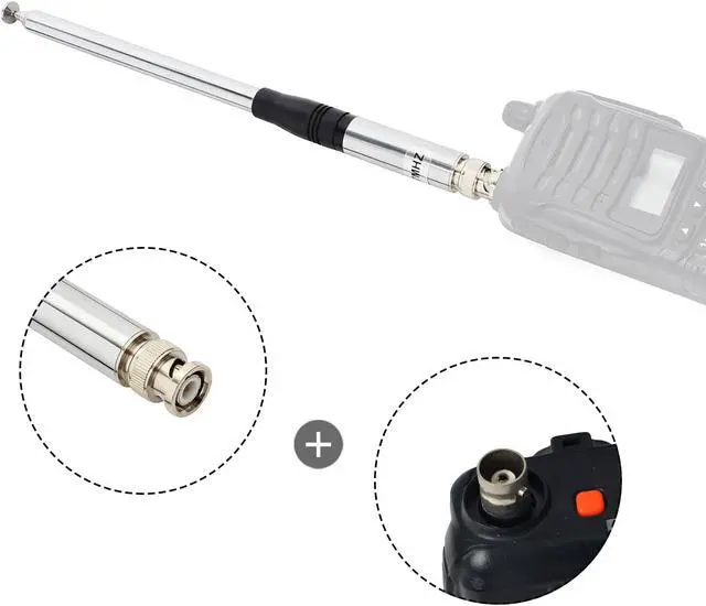 Alt view image 2 of 7 - HYS CB Antenna 27Mhz BNC Telescopic Antenna for Cobra HH50WXST HH50 MRHH350FLT C75WXST Midland Alan42 75-822 75-785 MHS75 Uniden BC75XLT PRO401HH BC125AT CB Handheld/Portable Radio …