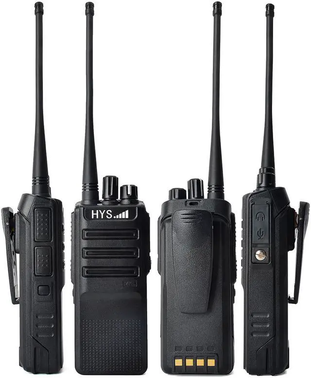 Alt view image 6 of 7 - HYS Walkie Talkie Long Range Rechargeable  UHF 400 - 470 MHz Two Way Radio for Business Office School Church Restaurant Retail(2Packs)