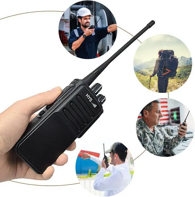 Alt view image 7 of 7 - HYS Walkie Talkie  Rechargeable  Long Range Ham Radio with 2200mAh Battery Two Way Radio for Biking Hiking Camping