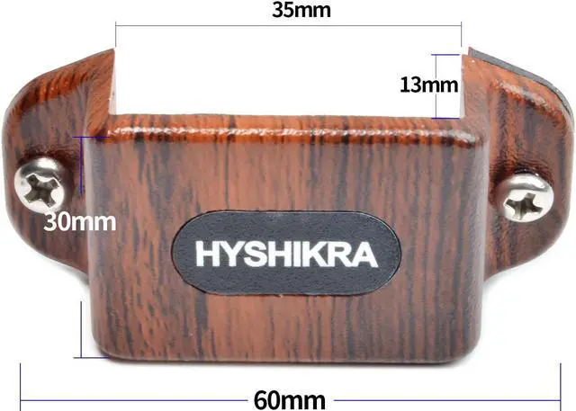 Alt view image 2 of 4 - HYSHIKRA Universal Ham Radio Hanger Holder Mount with Adhesive Back, Pre Drill Holes with Self-Tapping Screw for Baofeng Midland Kenwood Motorola Talkabout Walkie-Talkie(Wood Color Pack of 5)